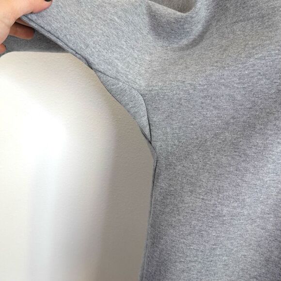 Everlane The Scuba Knit Sweatshirt Dress 3/4 Sleeve Gray Size Medium - Picture 12 of 16
